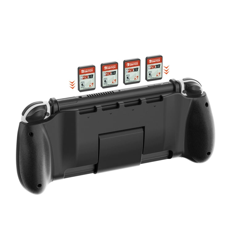 DOBE TNS-1146 Host Game Card Storage Protective Cover Non-Slip Anti-Drop Bracket Protective Shell  For Switch OLED(Black) - Cases by DOBE | Online Shopping UK | buy2fix