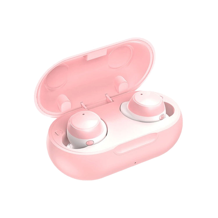 TWS-22 Bluetooth 5.0 In-Ear Sports Waterproof Noise Cancelling Touch Control Mini Headphones(Pink) - TWS Earphone by buy2fix | Online Shopping UK | buy2fix