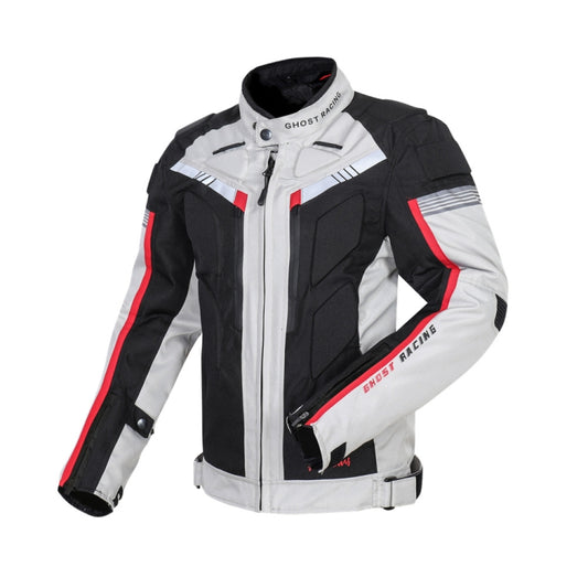 GHOST RACING GR-Y07 Motorcycle Cycling Jacket Four Seasons Locomotive Racing Anti-Fall Cloth, Size: L(Light Grey) - In Car by GHOST RACING | Online Shopping UK | buy2fix