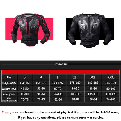 GHOST RACING F060 Motorcycle Armor Suit Riding Protective Gear Chest Protector Elbow Pad Fall Protection Suit, Size: M(Red) - In Car by GHOST RACING | Online Shopping UK | buy2fix