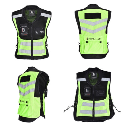 GHOST RACING GR-Y06 Motorcycle Riding Vest Safety Reflective Vest, Size: L(Fluorescent Green) - In Car by GHOST RACING | Online Shopping UK | buy2fix