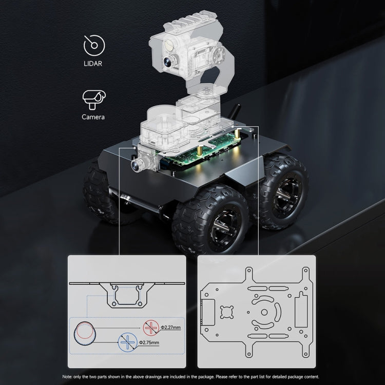 Waveshare WAVE ROVER Flexible Expandable 4WD Mobile Robot Chassis, Onboard ESP32 Module(UK Plug) - Robotics Accessories by Waveshare | Online Shopping UK | buy2fix