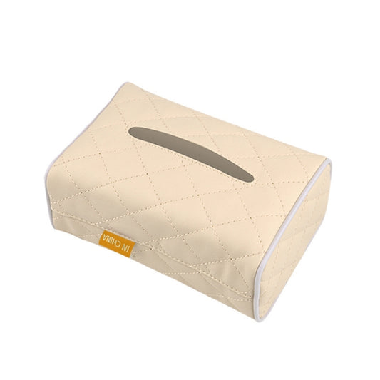 2 PCS GM-020 Car Sun Visor Chair Back Mount Car Paper Towel Box(Beige) - In Car by buy2fix | Online Shopping UK | buy2fix