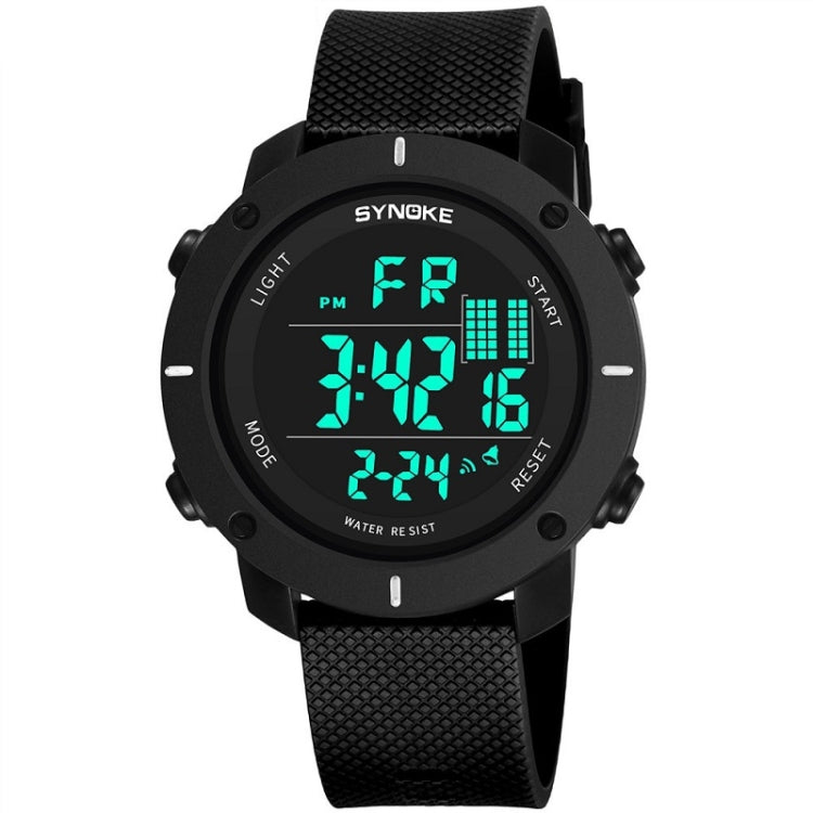 SYNOKE 9658 Student Outdoor Multi-Function Waterproof Large Dial Sports Electronic Watch(Black) - LED Digital Watches by SYNOKE | Online Shopping UK | buy2fix