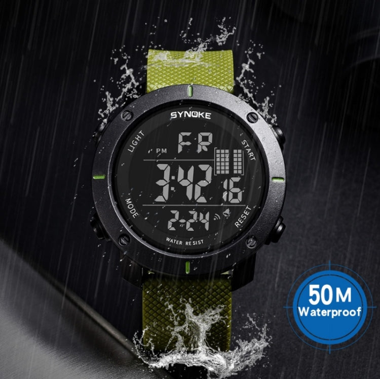 SYNOKE 9658 Student Outdoor Multi-Function Waterproof Large Dial Sports Electronic Watch(Black) - LED Digital Watches by SYNOKE | Online Shopping UK | buy2fix