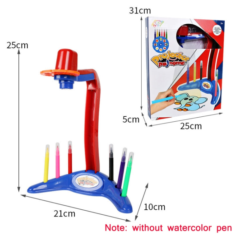 Children Multifunctional Writing Drawing Board Projection Lamp, without Watercolor Pen(Blue) - Drawing Toys by buy2fix | Online Shopping UK | buy2fix