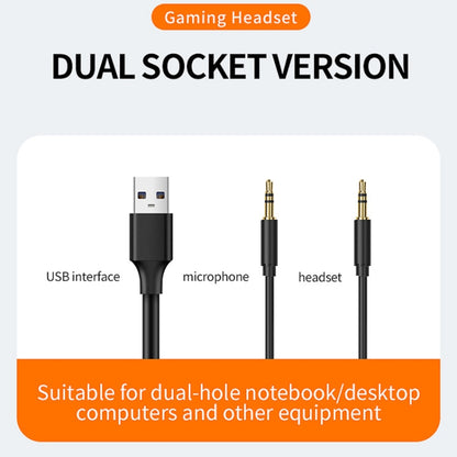 PANTSAN PSH-100 USB Wired Gaming Earphone Headset with Microphone, Colour: 3.5mm Orange - Multimedia Headset by PANTSAN | Online Shopping UK | buy2fix