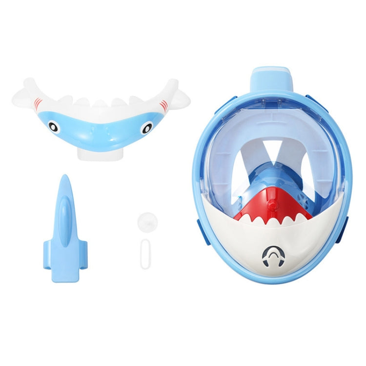 Cartoon Kids Full Dry Diving Mask Swimming Anti-Fog Snorkeling Mask, Size: XS(Shark Pink) - DJI & GoPro Accessories by buy2fix | Online Shopping UK | buy2fix