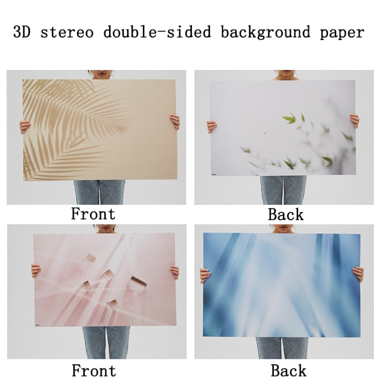 2 PCS 3D Stereo Double-Sided Photography Background Paper(Blue White) - Camera Accessories by buy2fix | Online Shopping UK | buy2fix