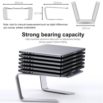 BONERUY P49 Aluminium Alloy Heat-Dissipating Notebook Holder Storage Heightened Holder(Grey) - Computer & Networking by BONERUY | Online Shopping UK | buy2fix