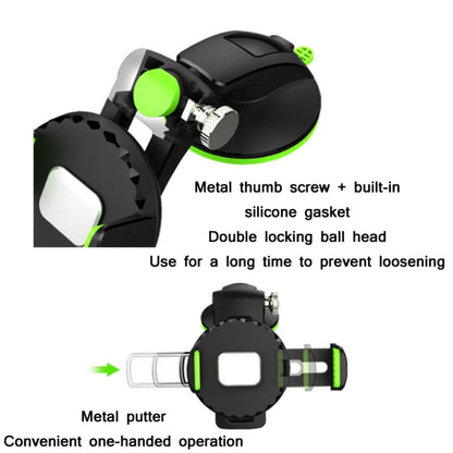 Car Diamond Suction Cup Mobile Phone Holder(Green) - In Car by buy2fix | Online Shopping UK | buy2fix