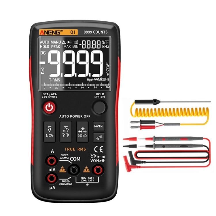 ANENG AN-Q1 Automatic High-Precision Intelligent Digital Multimeter, Specification: Standard(Red) - Digital Multimeter by ANENG | Online Shopping UK | buy2fix