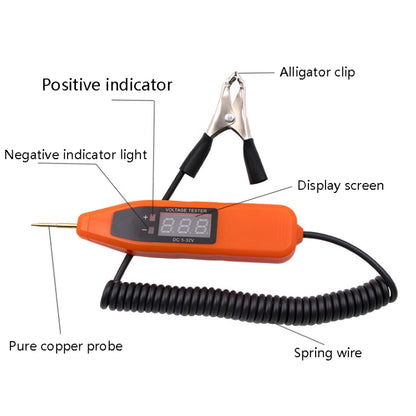 Auto Repair LCD Test Pen Car Circuit Repair Tool(Orange) - In Car by buy2fix | Online Shopping UK | buy2fix