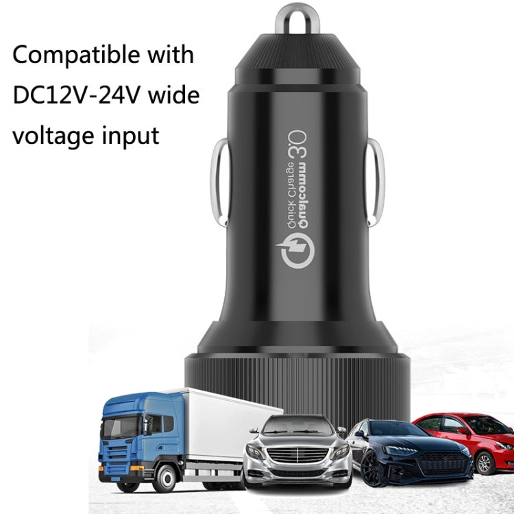 QIAKEY TM319 Dual Port Fast Charge Car Charger - In Car by QIAKEY | Online Shopping UK | buy2fix
