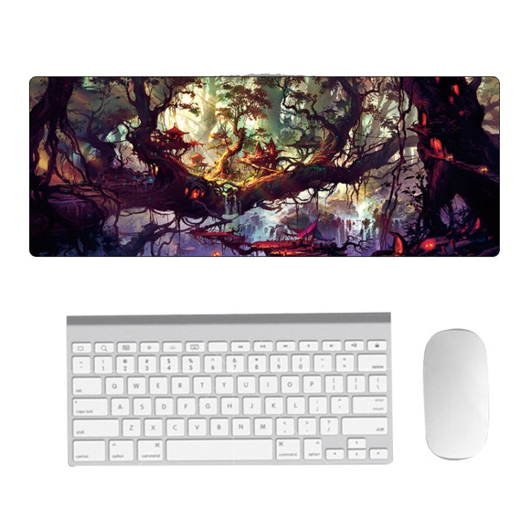 Hand-Painted Fantasy Pattern Mouse Pad, Size: 300 x 800 x 4mm Seaming(4 Tree Scenery) - Mouse Pads by buy2fix | Online Shopping UK | buy2fix