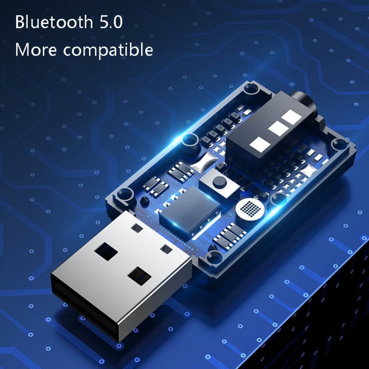 T7 4 In 1 Bluetooth 5.0 USB Transmit Receiving Audio Adapter - In Car by buy2fix | Online Shopping UK | buy2fix