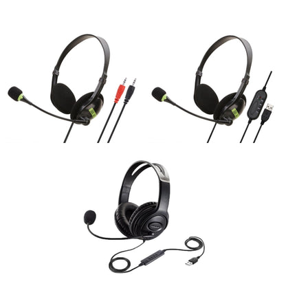 Head-Mounted Wired Headset With Microphone, Style: GAE-109 - Multimedia Headset by buy2fix | Online Shopping UK | buy2fix