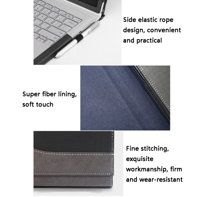 PU Leather Laptop Protective Sleeve For Microsoft Surface Book 2 15 inches(Deep Blue) - Other by buy2fix | Online Shopping UK | buy2fix