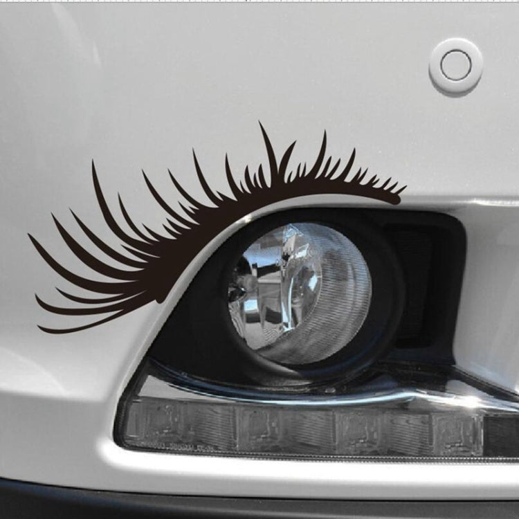 5 Pairs Car Big Lamp Eyebrow Sticker Sexy Eye Eyelash Car Sticker(Green) - In Car by buy2fix | Online Shopping UK | buy2fix