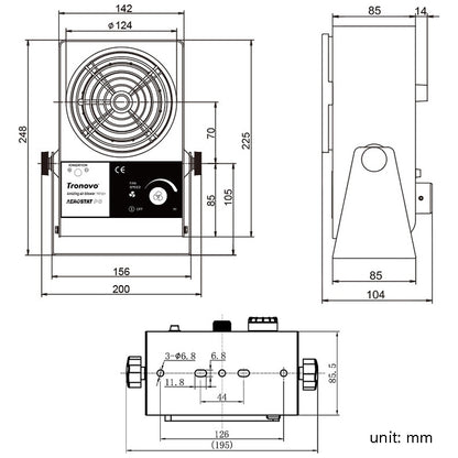 TRONOVO TR7001 Desktop Anti-Static Eliminator Anti-Static Small Ion Fan, EU Plug - Consumer Electronics by buy2fix | Online Shopping UK | buy2fix