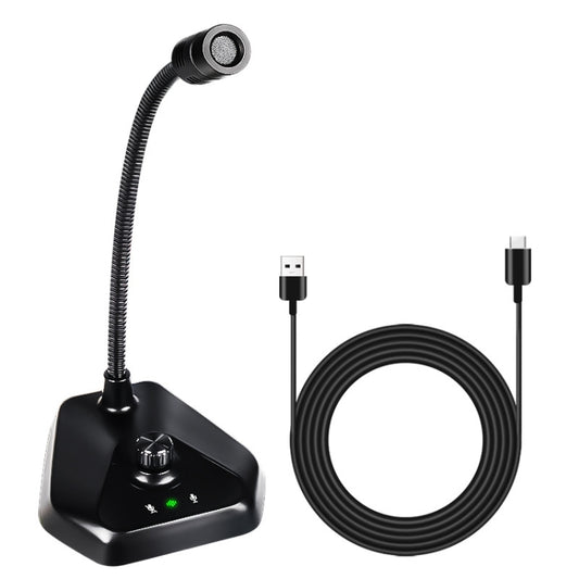 MI520 Desktop Computer Gooseneck Condenser Microphone USB Version without RGB Breathing Lamp - Microphone by buy2fix | Online Shopping UK | buy2fix