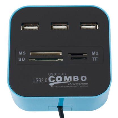 7 In 1 COMBO USB 2.0 HUB Reader(7-ports) - USB 2.0 HUB by buy2fix | Online Shopping UK | buy2fix