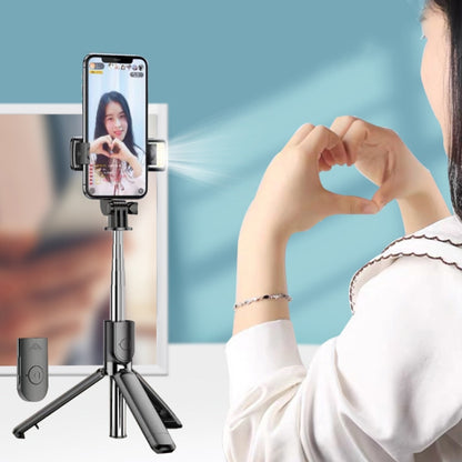 L03S Bluetooth Fill Light Tripod Integrated Selfie Stick(Black) - Consumer Electronics by buy2fix | Online Shopping UK | buy2fix