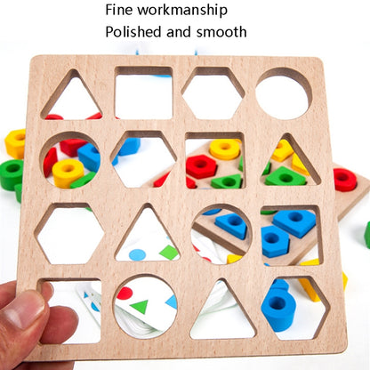 Geometric Figures Matching Blocks Children Puzzle Toy For Single - Math Toys by buy2fix | Online Shopping UK | buy2fix