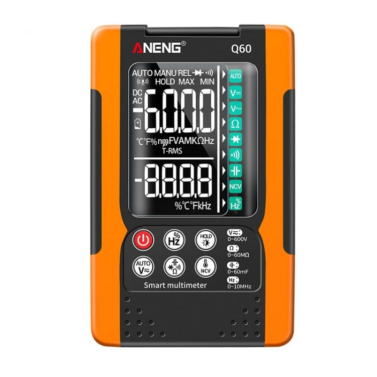 ANENG Automatic Intelligent High Precision Digital Multimeter, Specification: Q60 Intelligent(Orange) - Digital Multimeter by ANENG | Online Shopping UK | buy2fix