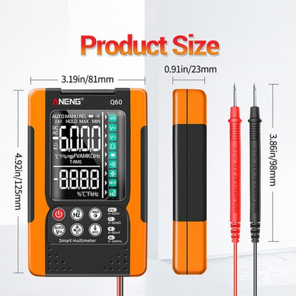 ANENG Automatic Intelligent High Precision Digital Multimeter, Specification: Q60 Intelligent(Orange) - Digital Multimeter by ANENG | Online Shopping UK | buy2fix