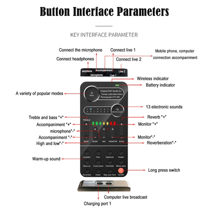 K9 Set Voice Changer Game Live Broadcast Mobile Computer Sound Card - Consumer Electronics by buy2fix | Online Shopping UK | buy2fix