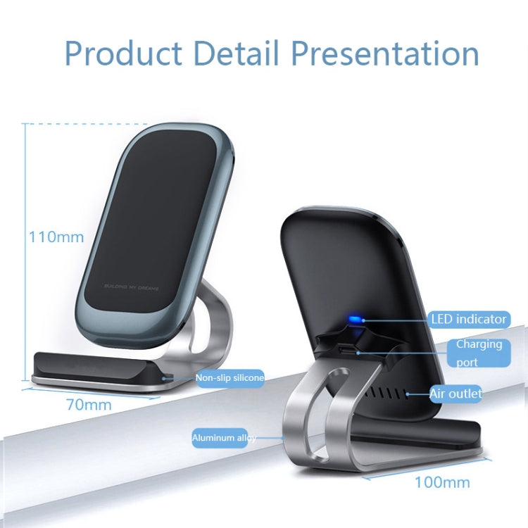 Z01 15W Multifunctional Desktop Wireless Charger with Stand Function, Spec: MCU (Silver) - Wireless Charger by buy2fix | Online Shopping UK | buy2fix