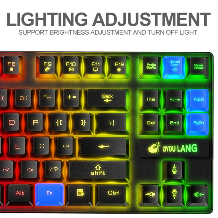 ZIYOU LANG T87 Gaming Luminous Wireless Keyboard and Mouse Set(Blue) - Wireless Keyboard by ZIYOU LANG | Online Shopping UK | buy2fix