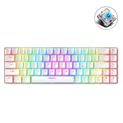 ZIYOU LANG T8 68 Keys RGB Luminous Gaming Mechanical Keyboard, Cable Length:1.6m(White Green Shaft) - Wired Keyboard by ZIYOU LANG | Online Shopping UK | buy2fix