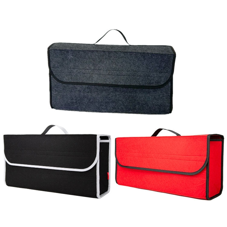 2 PCS Car Trunk Felt Folding Storage Box Car Finishing Box(Black Large) - In Car by buy2fix | Online Shopping UK | buy2fix