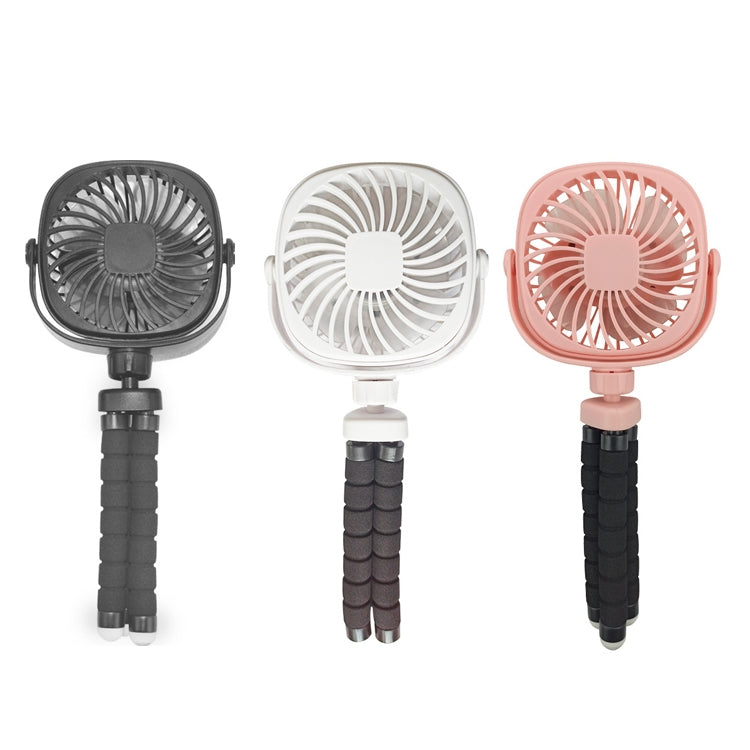 Octopus Stroller Deformation Fan Desktop Portable Handheld USB Small Fan, Colour: 2200mAh Black - Consumer Electronics by buy2fix | Online Shopping UK | buy2fix