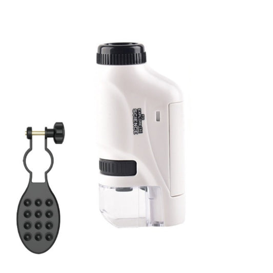Children Handheld Portable Laboratory Equipment Microscope Toys, Colour: Lite + Bracket (White) - Consumer Electronics by buy2fix | Online Shopping UK | buy2fix