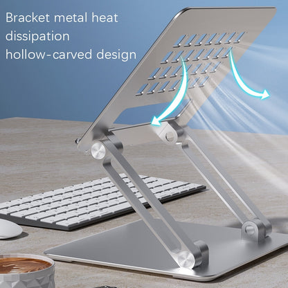 Tablet Desktop Portable Aluminum Alloy Bracket(Silver) - Desktop Holder by buy2fix | Online Shopping UK | buy2fix