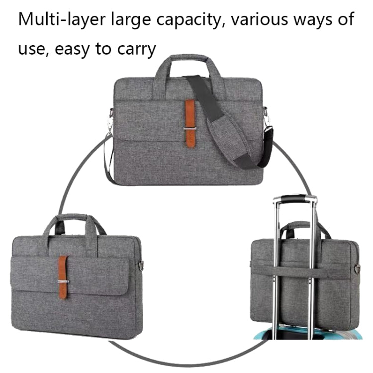 Multifunctional Wear-resistant Shoulder Handheld Laptop Bag, Size: 13 - 13.3 inch(Gray) - 13.3 inch by buy2fix | Online Shopping UK | buy2fix