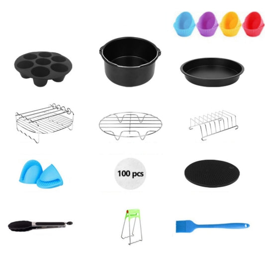 13 PCS/Set 8 inch Air Fryer Baking Accessories Set - Kitchen Machine Accessories by buy2fix | Online Shopping UK | buy2fix