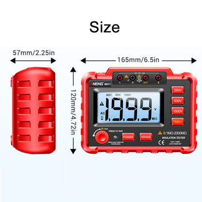 ANENG MH11 High Voltage Digital Insulation Resistance Voltage Tester(Red) - Current & Voltage Tester by ANENG | Online Shopping UK | buy2fix