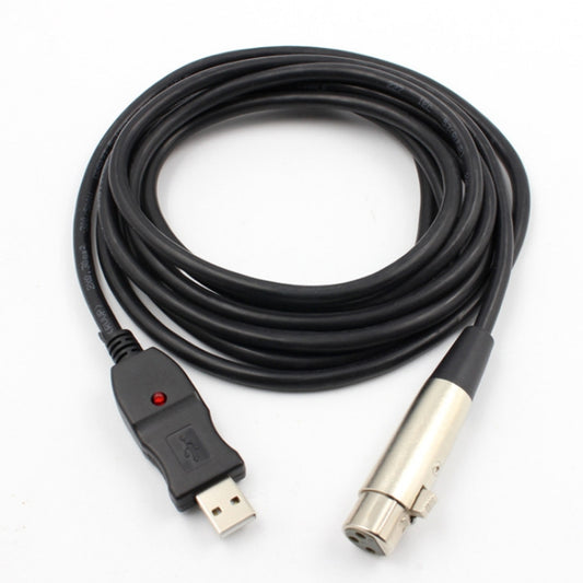 3m Microphone Connection Computer Cable USB To XLR(Black) - Consumer Electronics by buy2fix | Online Shopping UK | buy2fix