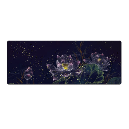 300x800x4mm Locked Large Desk Mouse Pad(2 Lotus) - Mouse Pads by buy2fix | Online Shopping UK | buy2fix