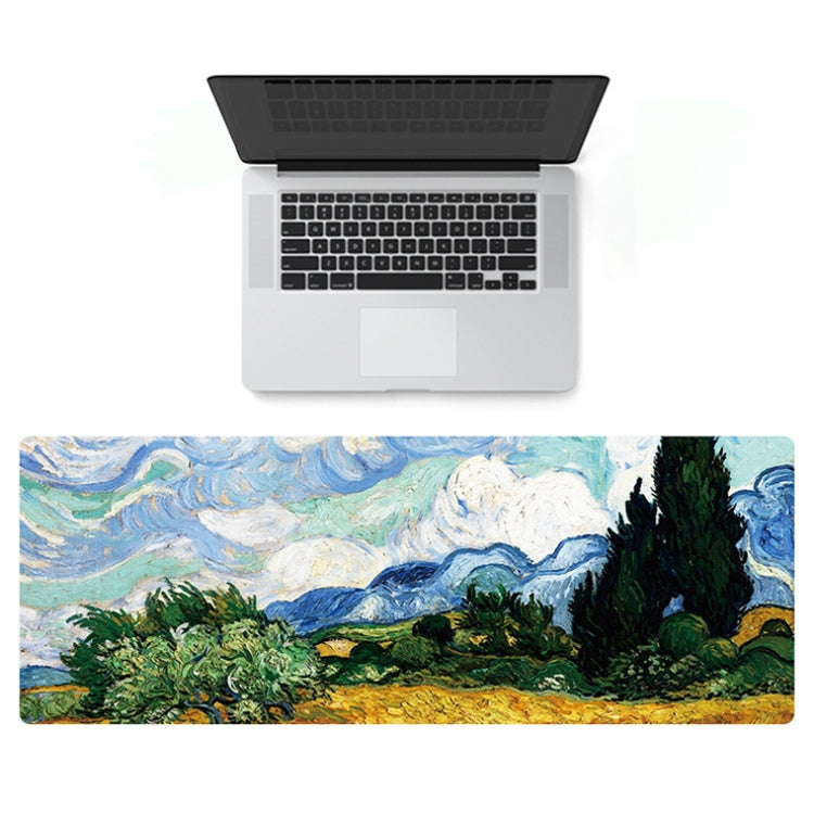 300x800x1.5mm Unlocked Am002 Large Oil Painting Desk Rubber Mouse Pad(Starry Night) - Mouse Pads by buy2fix | Online Shopping UK | buy2fix