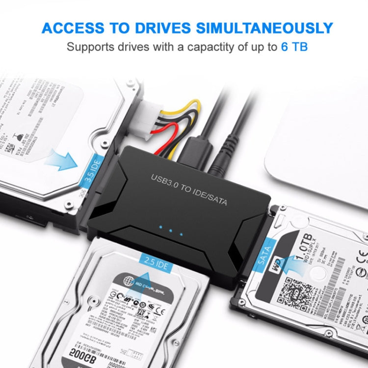 USB3.0 To SATA / IDE Easy Drive Cable External Hard Disk Adapter, Plug Specifications: EU Plug - USB to IDE / SATA by buy2fix | Online Shopping UK | buy2fix