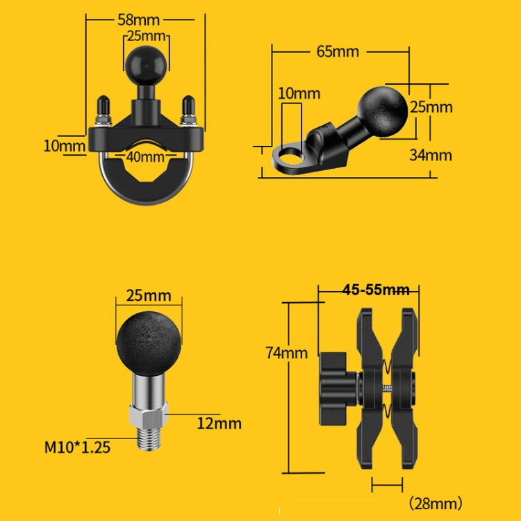 Motorcycle Bracket Crab Navigation Phone Bracket,Style： U-shaped - In Car by buy2fix | Online Shopping UK | buy2fix