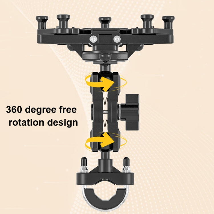 Motorcycle Bracket Crab Navigation Phone Bracket,Style： M10+15W Wireless Charging - In Car by buy2fix | Online Shopping UK | buy2fix