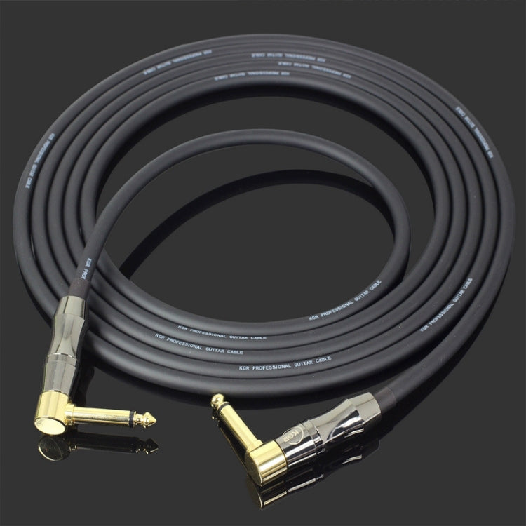 KGR Guitar Cable Keyboard Drum Audio Cable, Specification: 15m(Double Elbow Jack) - Instrument Audio Cables by KGR | Online Shopping UK | buy2fix