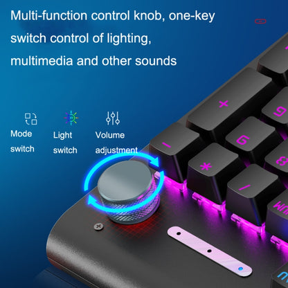LANGTU K1000 104 Keys Wired Keyboard, Cable Length: 1.5m(Black Blue Green Shaft Ice Blue Light) - Wired Keyboard by LANGTU | Online Shopping UK | buy2fix