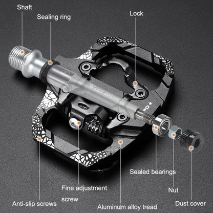 A Pair WEST BIKING YP0802086 Mountain Bike Aluminum Bearing Pedals(Blue) - Pedals by WEST BIKING | Online Shopping UK | buy2fix